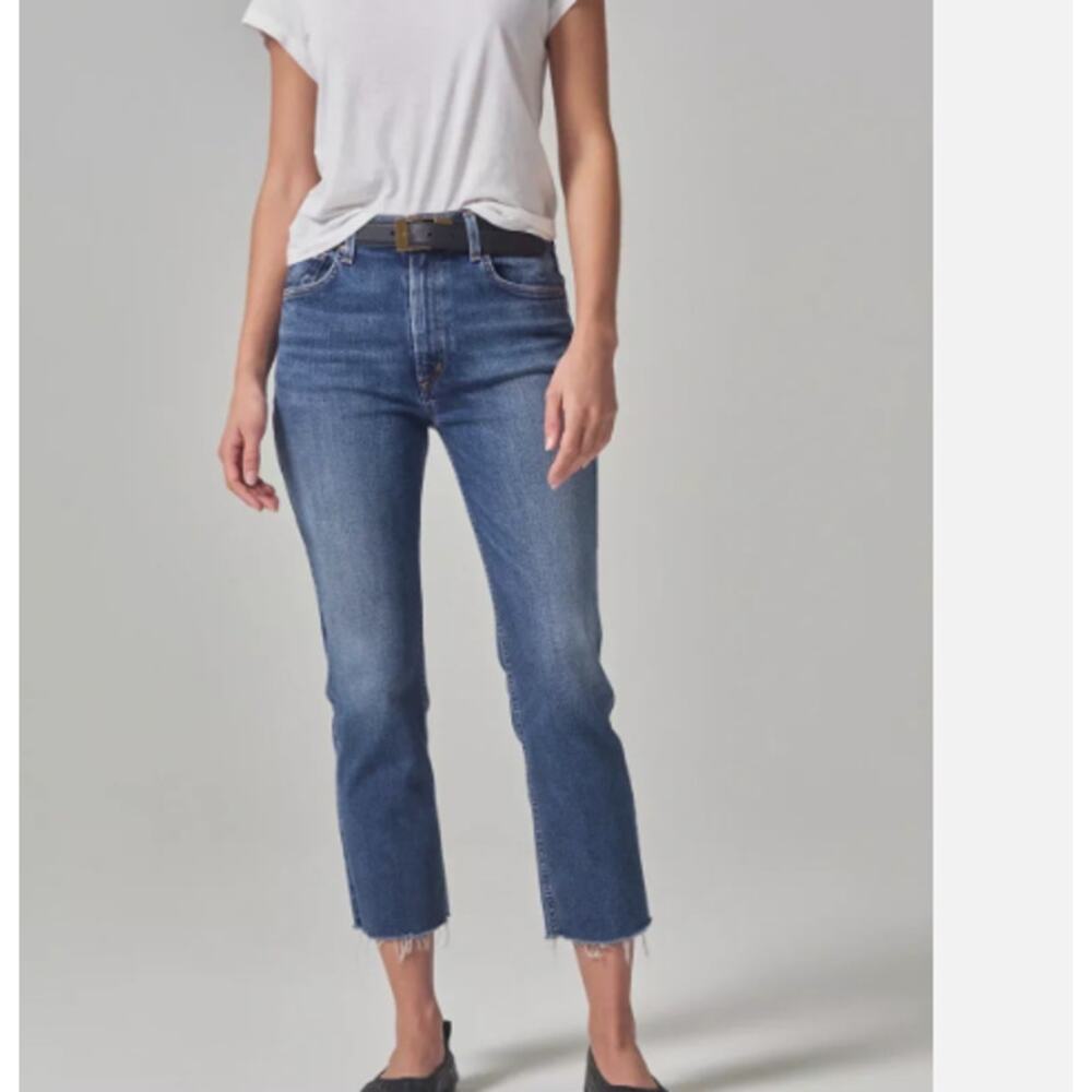 COH Citizens of Humanity Daphne Crop High Rise Stovepipe‎ Jeans Concord, Size 26